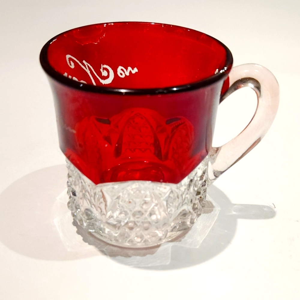 Rare 1909  ruby red glass cup for collection